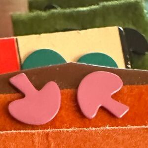 Pink Little Mushroom Earrings